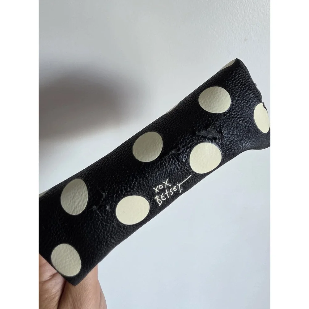 Betsey Johnson Makeup Bag Black White Cosmetic Pouch Travel Case Organizer Tote